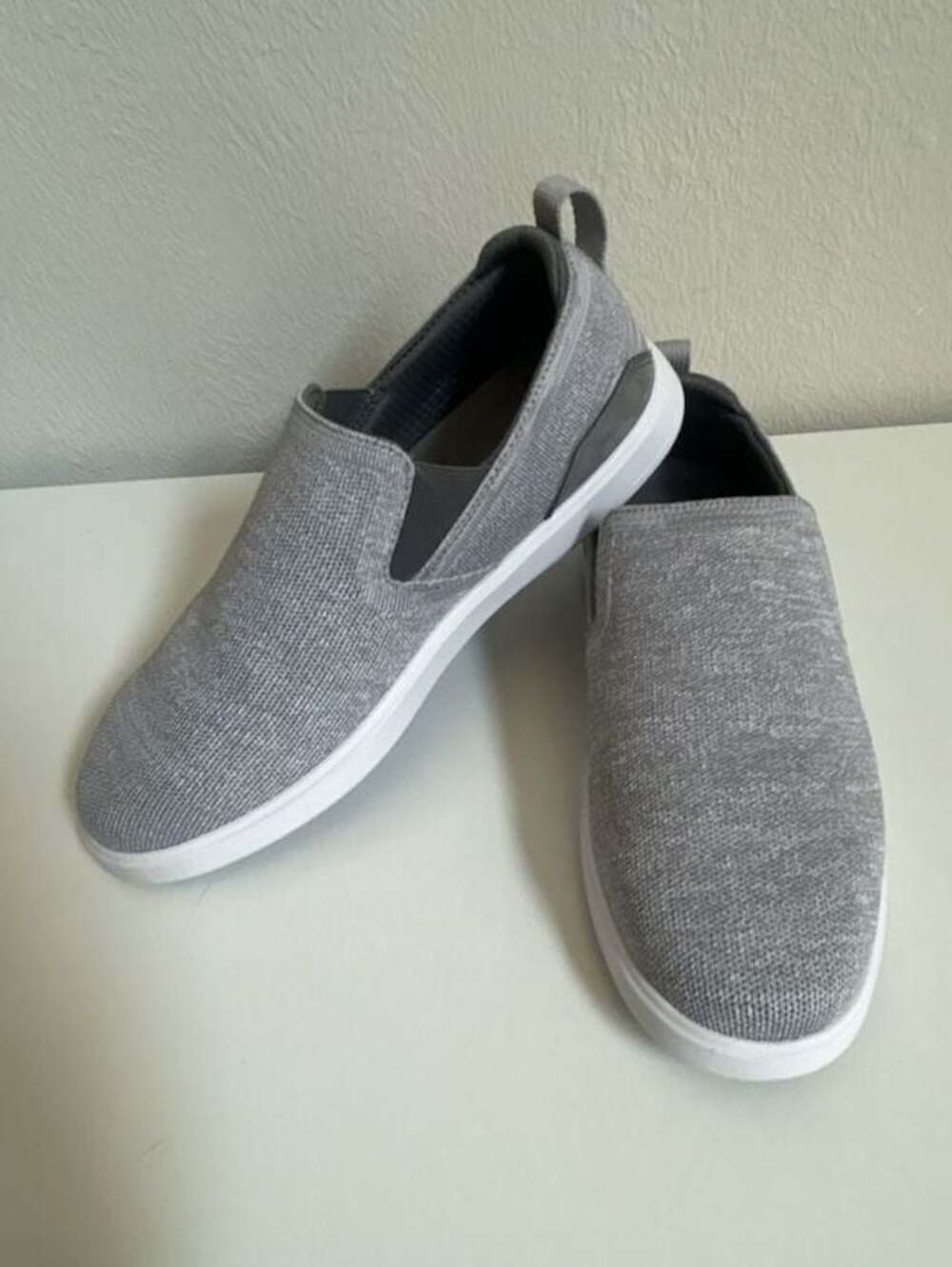 TravisMathew The Daily Knit Grey golf Slip-On Sneakers-10